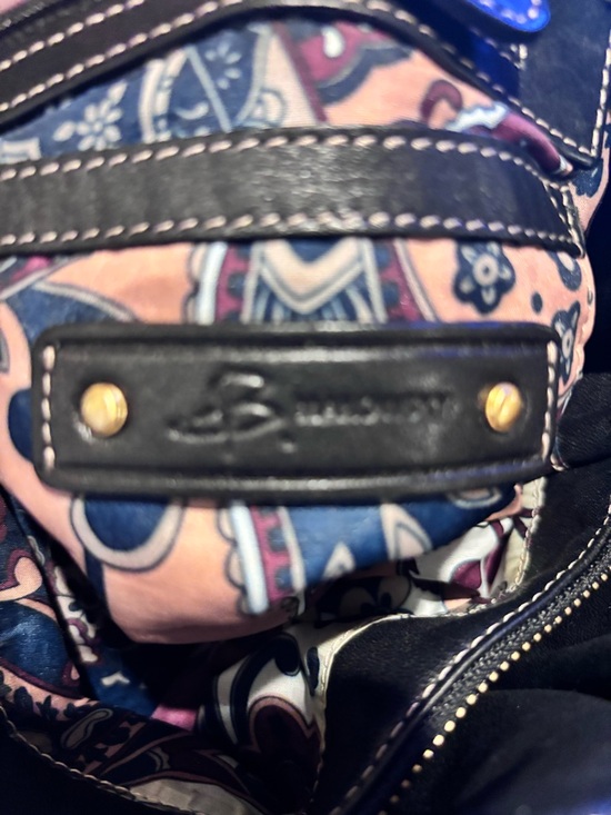 B. Makowsky all leather bag with Gold hardware